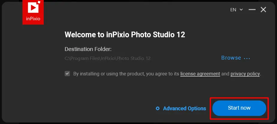Inpixio Photo Studio Ultimate Setup